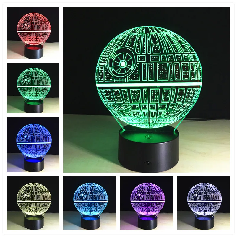 

Светодиодная 3d лампа BB-8 Usb, лампа «Death Star», новая светодиодная лампа с дистанционным управлением, новинка, ночники с USB, светящийся детский по...