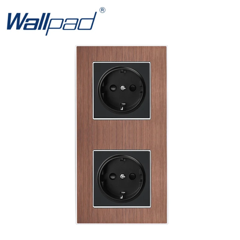 Двойная розетка европейского стандарта немецкий стандарт Wallpad Роскошная