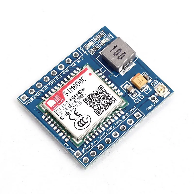 SIM800C GSM GPRS модуль 5 В/3 3 в TTL макетная плата IPEX с Bluetooth и TTS для Arduino STM32 C51|gprs module|development