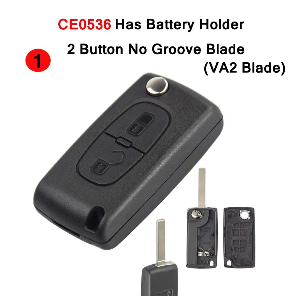 OkeyTech 2 3 4 кнопки дистанционного ключа автомобиля для peugeot 207 307 308 407 Citroen C2 C3 C4 C5 флип ключ чехол в виде ракушки CE0523 CE0536 HU83 VA2