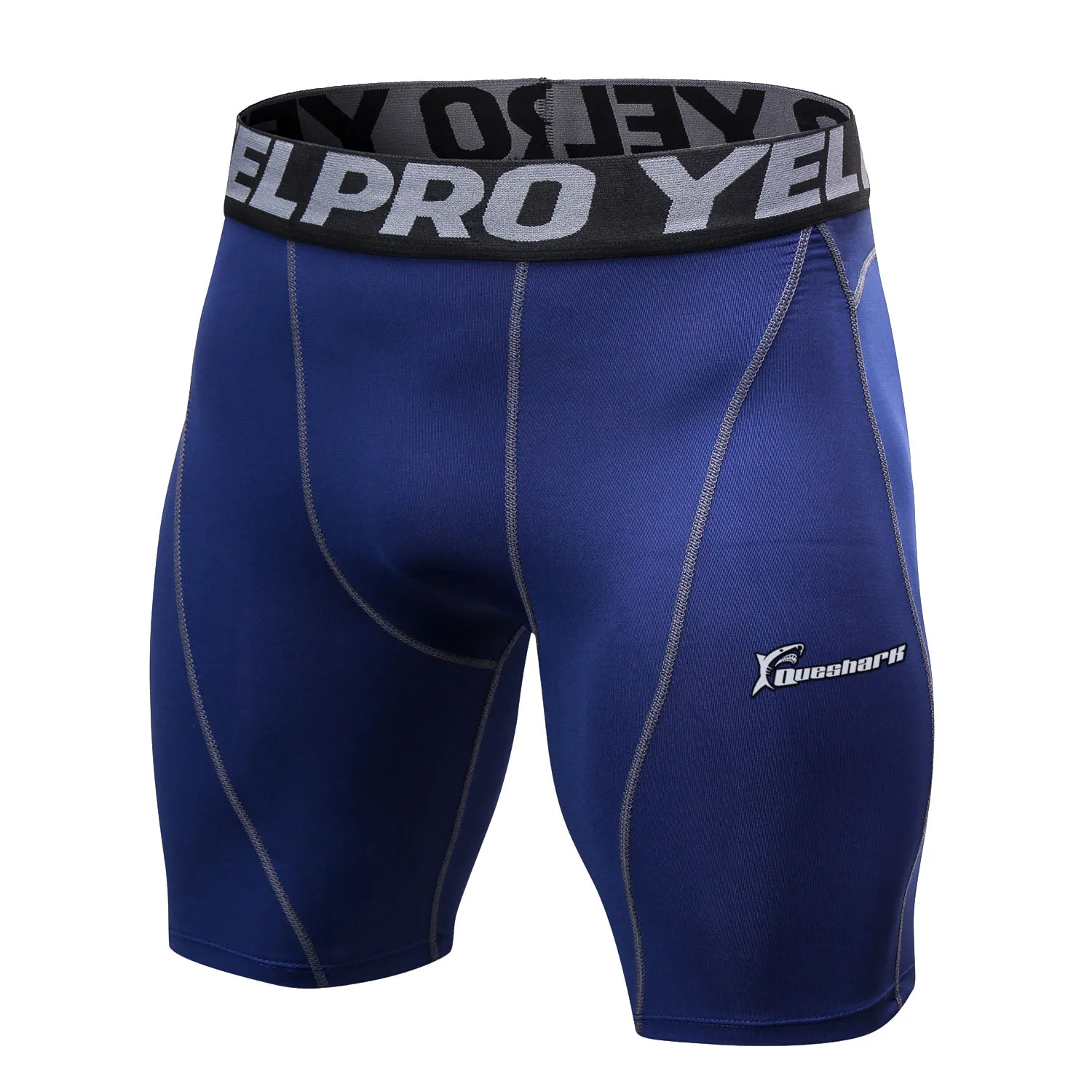 Dark Blue Queshark, мужские Компрессионные шорты, базовый слой, колготки, нижнее белье, штаны для баскетбола, тренировок, выступлений, спортивные шорты для тренировок - Цвет: Dark Blue