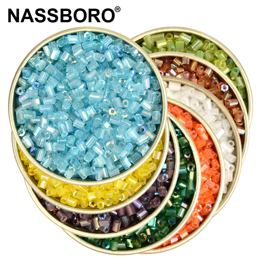 AB цветные стеклянные бусины H образной формы для искусственных бусин