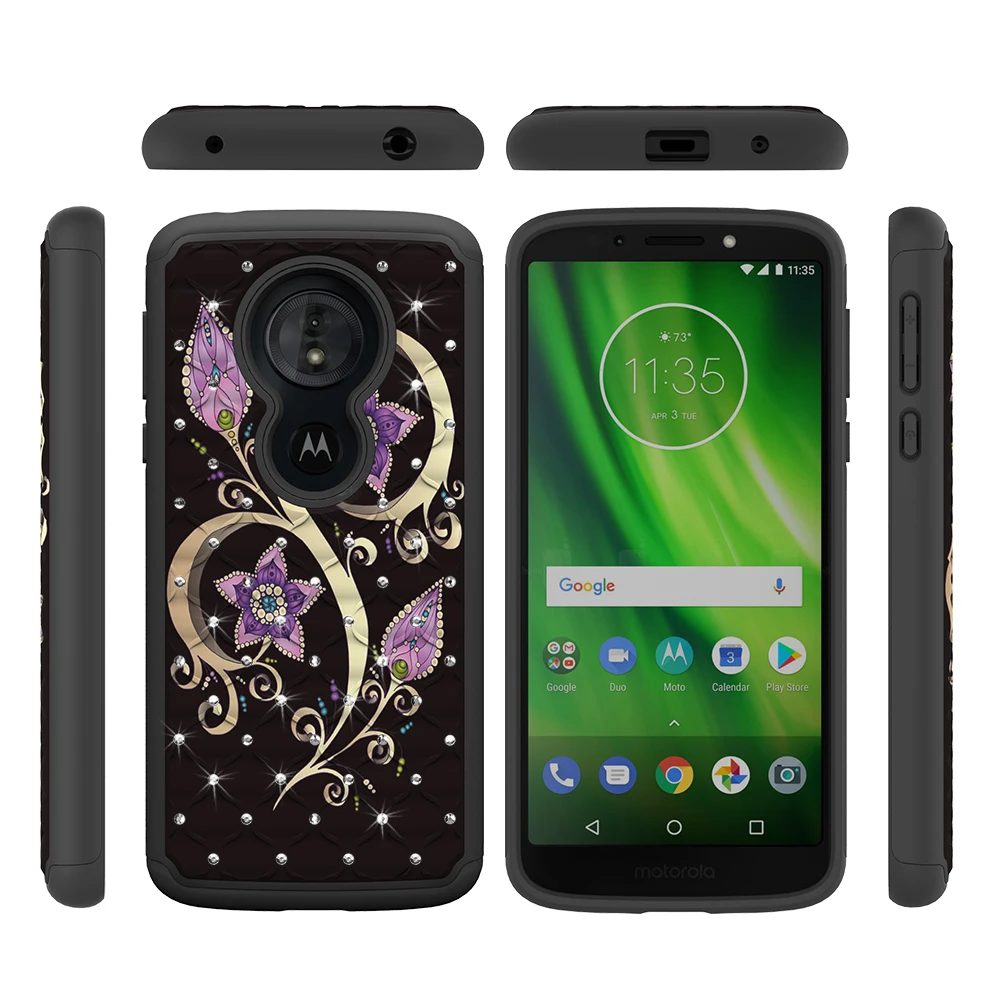 Сверхпрочный чехол для Motorola Moto Z3 E4 E5 G5 G6 G7 играть круиз Bling бабочка цветок силиконовый чехол для Google Pixel 3 XL