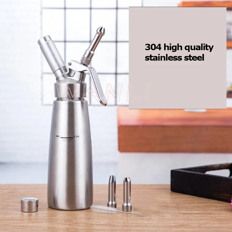 500ML 304 stainless steel Cream gun foamer Creamer Squirt Gun Gas Tank Siphon Bottle Foam | Бытовая техника
