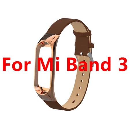 Coffee For Mi 3 Кожаный ремешок mi Band 4 для Xiaomi mi Band 4 mi band 4 умный Браслет Анти-потеря спортивный браслет mi Band 3 ремешок умные аксессуары - Цвет: Coffee For Mi 3