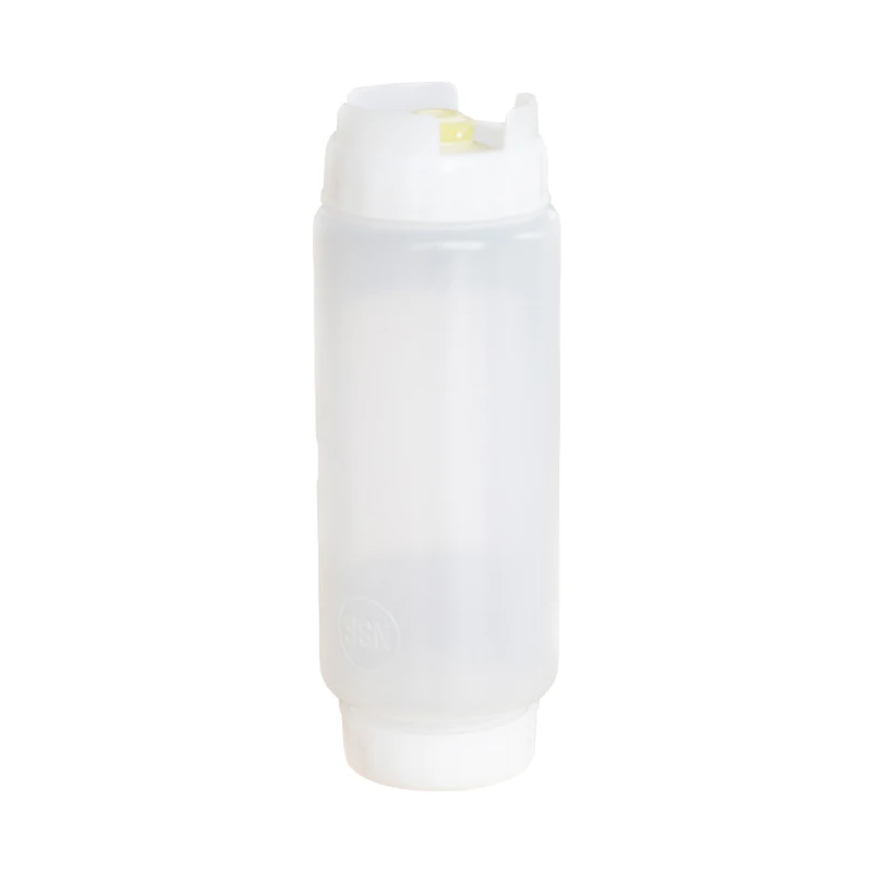 12-32oz FIFO первый в первый из коммерческий двойной выдавливать пластиковая бутылочка для соуса - Цвет: 12oz 360ml