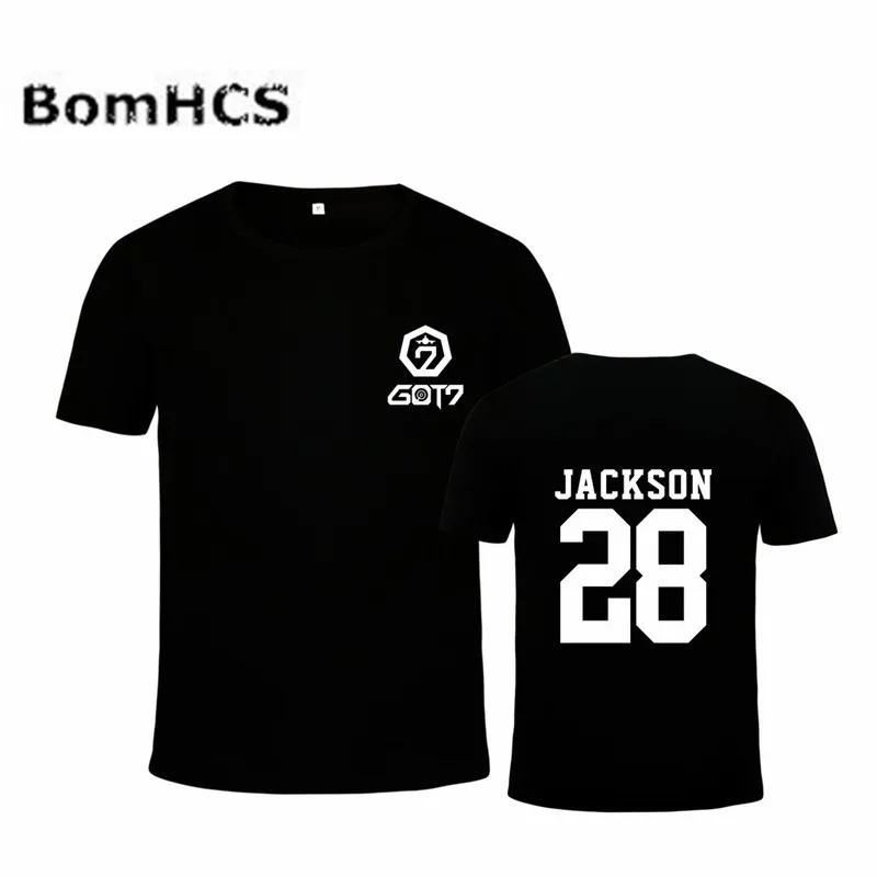 Kpop GOT7 YoungJae Mark Jackson JB YuGyeom хлопковая футболка с коротким рукавом летняя для