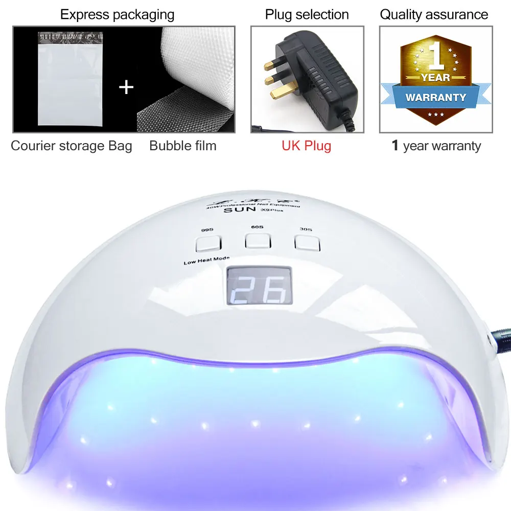 047 UK PLUG LKE SUN X2 лампа для ногтей 48 Вт 72 Вт портативный УФ светодиодный светильник инструмент для ногтей профессиональный салонный дизайн Сушилка для ногтей оборудование подходит для всех гелей - Цвет: 047 UK PLUG