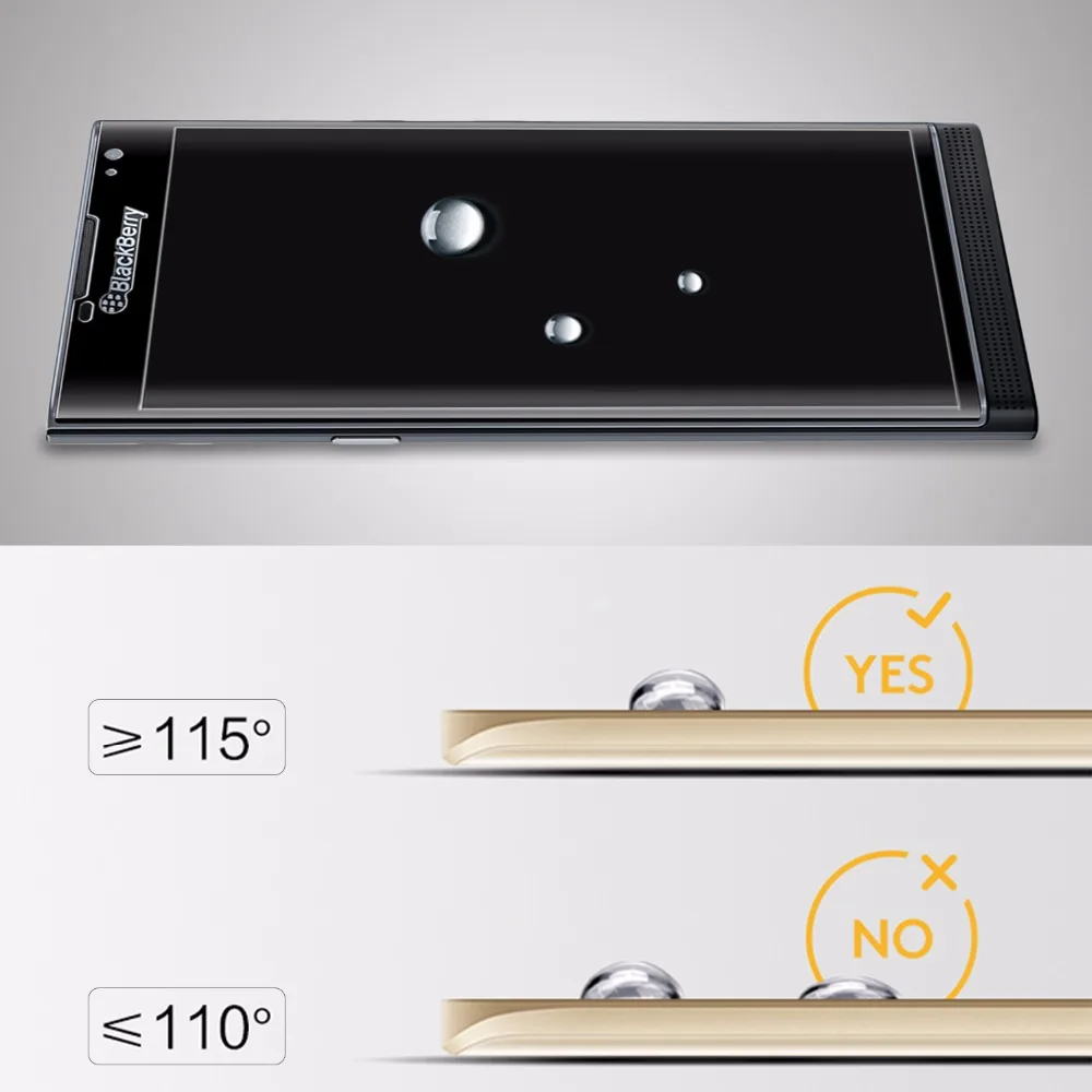 Fortxen 3D закаленное Стекло для blackberry priv [2 шт. лот] Полное покрытие защитной Экран