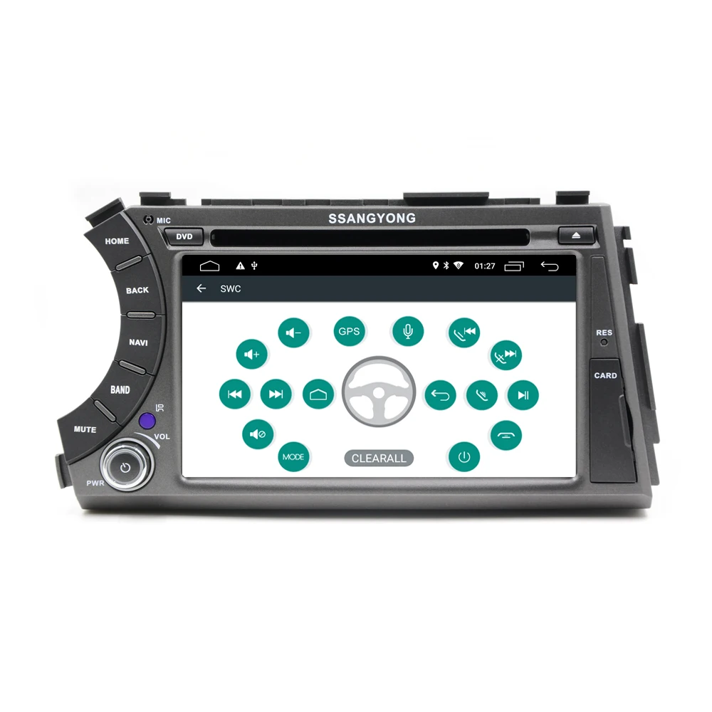 1024*600 2 Din четырехъядерный 7 &quotAndroid 8 1 автомобильный DVD GPS навигация для SsangYong Kyron Actyon