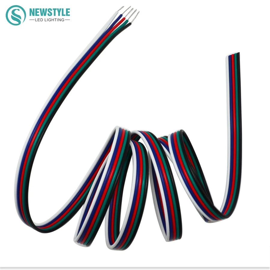 100 м 50 22AWG 5 Pin RGBW провод светодиодный удлинитель шнур для LED Соединительный кабель