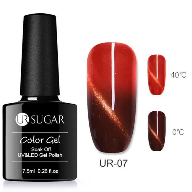 UR 07 Ur Sugar изменение цвета хамелеон голографический блеск магнитный гель лазерный лак Гель-лак для ногтей отмачиваемый УФ-Гель-лак - Цвет: UR 07