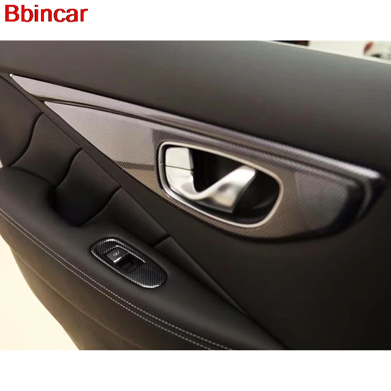 Краска из углеродного волокна или дерева для Infiniti Q50 Q50L 2015 2016 стильная Внутренняя