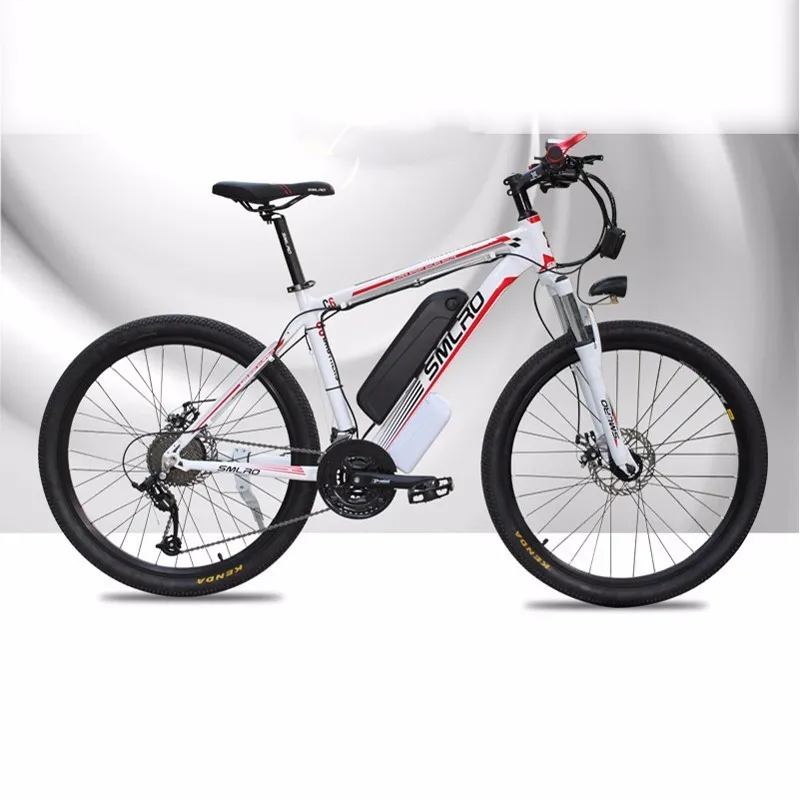 36V10AH350WWhiteRed Smlro литиевых Батарея горный электрический велосипед 26 дюймов 48 V 15AH 350 W алюминиевого сплава 27 Электрический горный велосипед Bicicleta Electrica - Цвет: 36V10AH350WWhiteRed