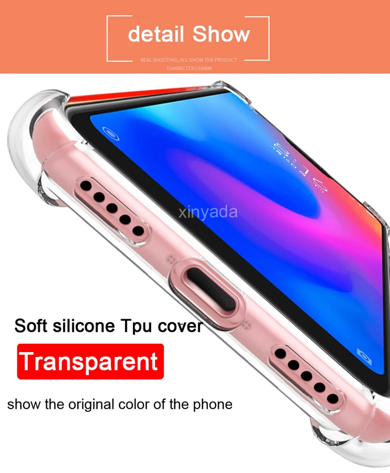 Прозрачный Мягкий противоударный чехол-бампер для Xiaomi 8 8SE Mi8 Redmi Note 7 Pro 6A 6 S2 Y2 Pocophone F1 оболочка силиконовая подушка