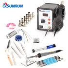 Станция горячего воздуха 858D Plus с цифровым дисплеем, тепловые пушки с воздушным соплом, экстрактор ИС и другие дополнительные комплекты