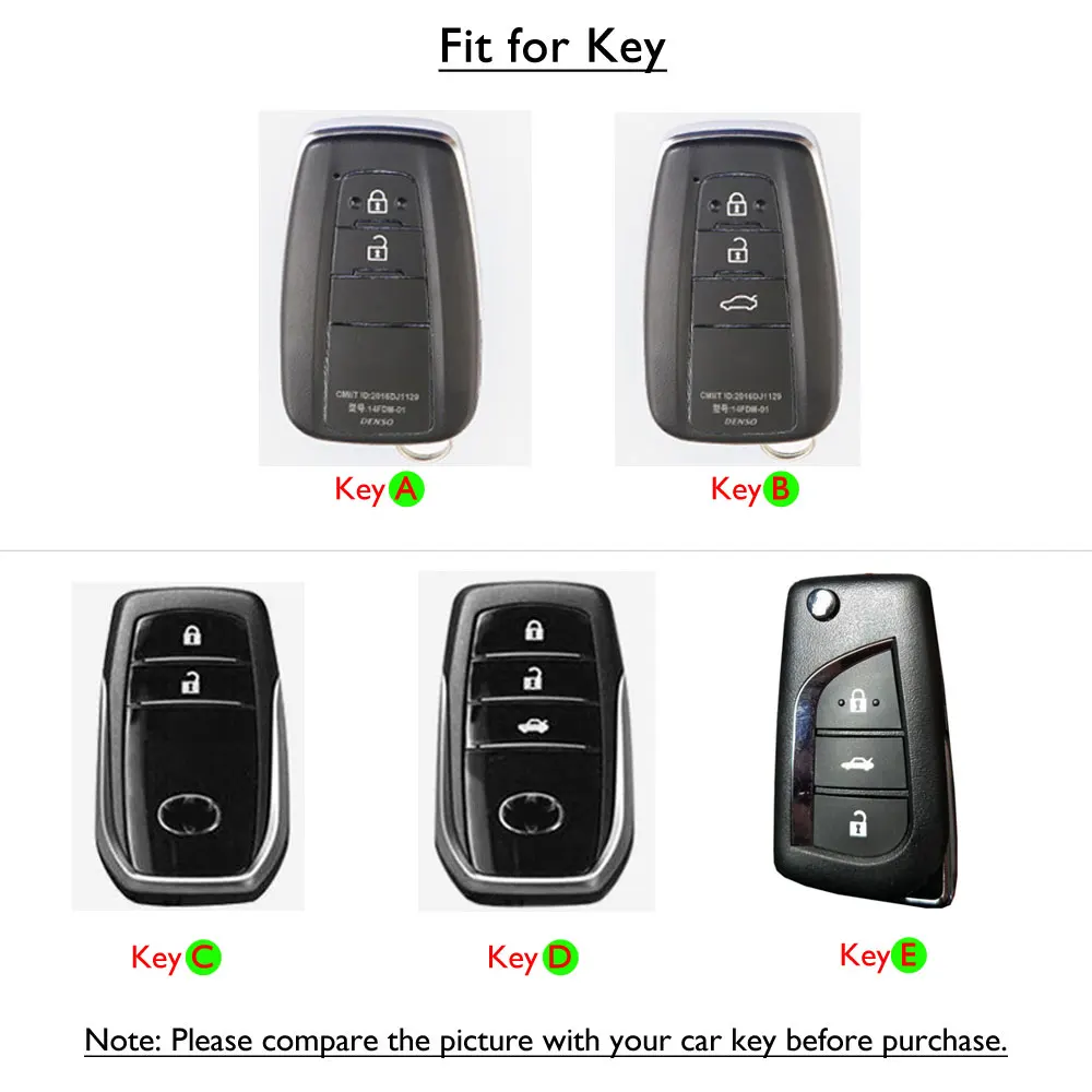 Карбоновый чехол для ключей для Toyota Camry CH-R CHR Auris Corolla RAV4 Yaris Avensis сумка для ключей дистанционный чехол для ключа крышка аксессуар