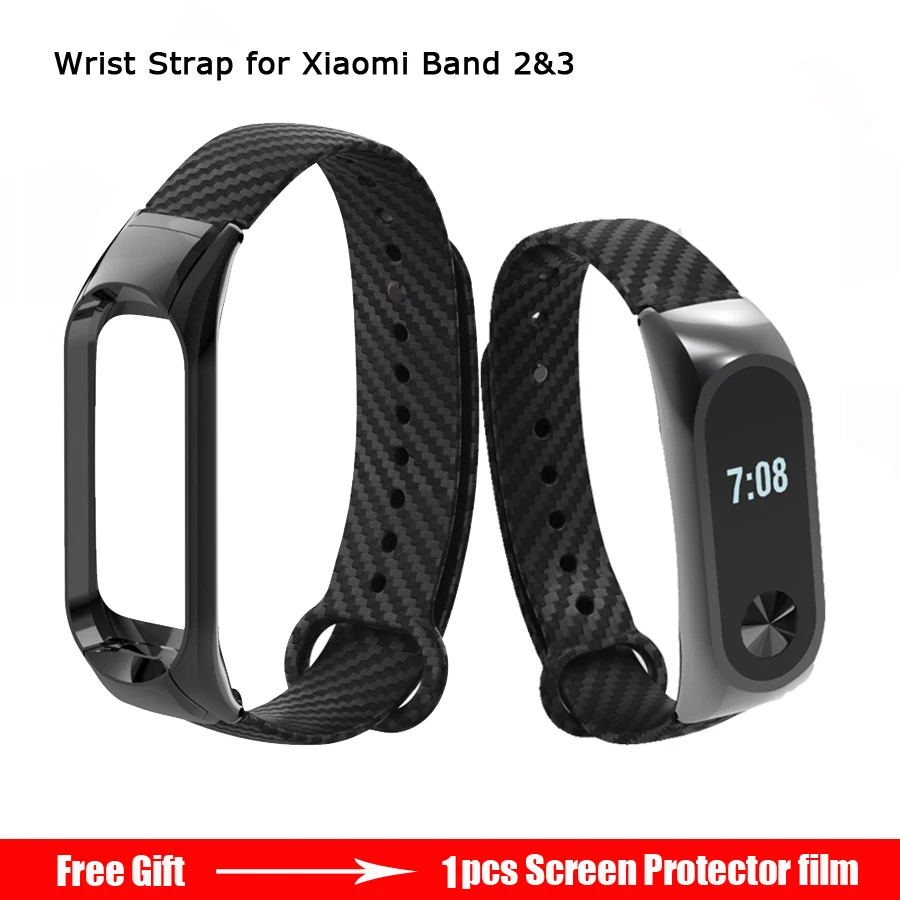 Сменный Браслет из углеродного волокна для Mi Band 3 браслет Xiaomi 2 металлический