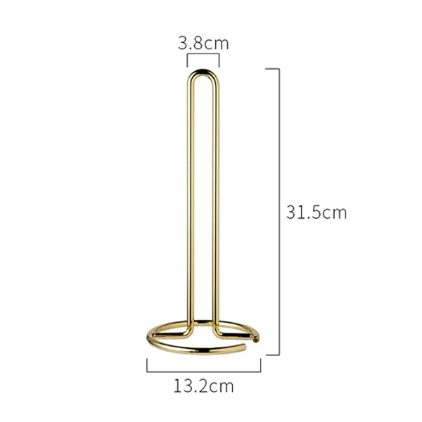 golden Stainless Steel Kitchen Roll Paper Towel Holder Bathroom Tissue Stand Rose Gold Napkins Rack Home Kitchen Storage Accessories - Цвет: golden