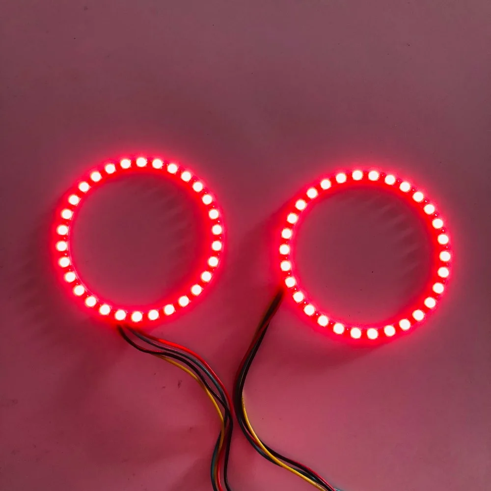 2 шт. RGB Универсальный Автомобильный led Ангельские Глазки хлопковый свет halo Кольцо