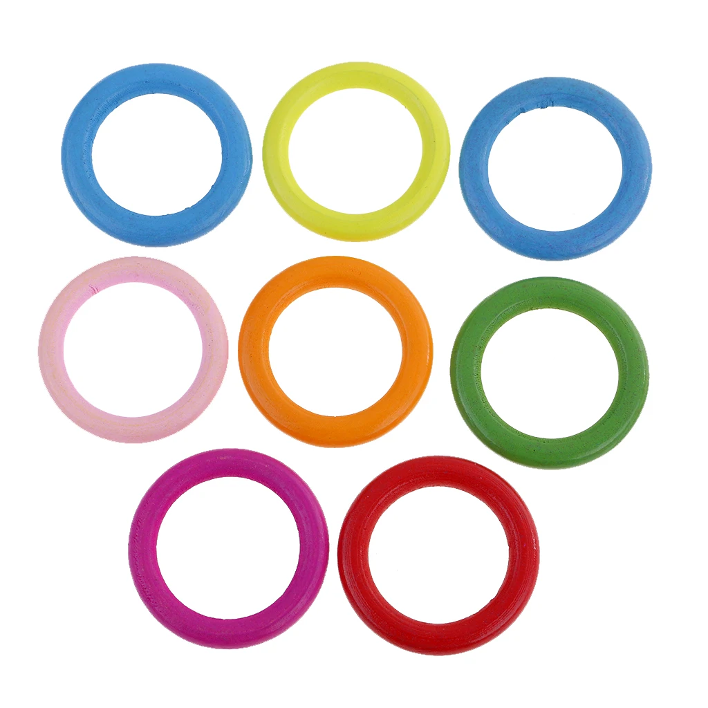 50 шт. цветные деревянные круглые кольца соединители для кулонов фурнитура