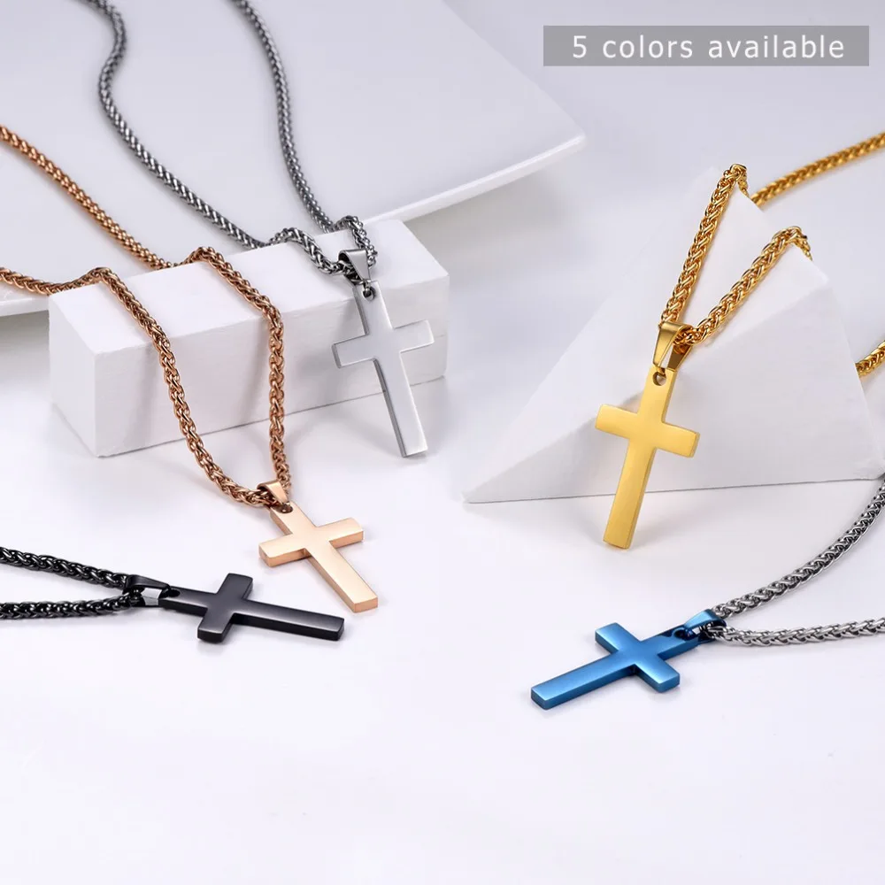 Ожерелье с подвеской U7 Jesus Cross длинные цепи религиозное христианское распятие