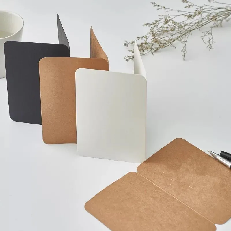 10 шт креативные наилучшие пожелания для вас приветствие коричневая бумага Белый