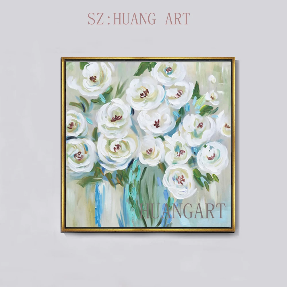 

Canvas Art Cheap 100% Hand Painted Abstract Flower Oil Painting Modern Living Room Wall Decor Picture No Frame