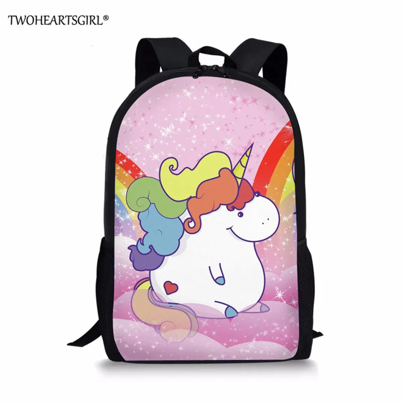 MB001C Twoheartsgirl в виде единорога из мультфильма, школьный рюкзак, набор для девочек-подростков; для мальчиков и девочек с детская ортопедическая обувь детский Ранец Enfant - Цвет: MB001C