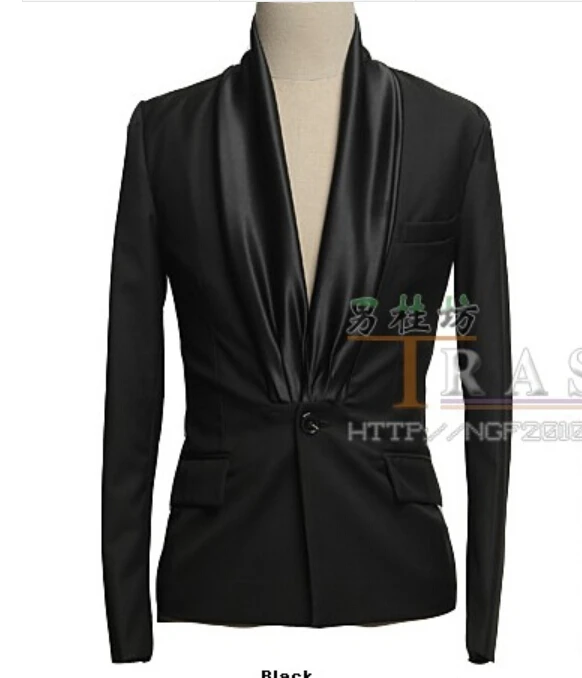 XS 5XL Мода 2017 г. мужские черные атласные тoнкий блeйзeр модный мужской блейзер