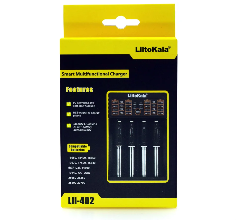 liitokala lii402 lii202 lii100 18650 Зарядное устройство 1.2 В 3.7 В 3.2 В AA/AAA NiMH литий-ионный аккумулятор smart Зарядное устройство 5 В 2A EU/US/UK plug