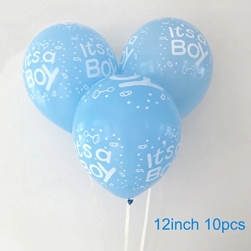 10pcs balloons 1 WEIGAO/вечерние украшения для детского душа, это девочка/это мальчик, бутылка для воды, этикетка, обертка, фольгированные шары, принцесса, венок, конфетная коробка, наклейка - Цвет: 10pcs balloons 1