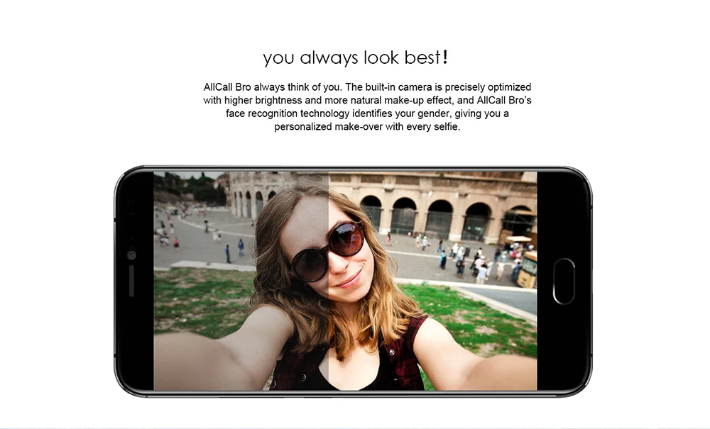 AllCall Bro 3g Смартфон Android 7,0 5,0 дюймов MTK6580A четырехъядерный 1. 3g Гц 1 ГБ ОЗУ 16 Гб ПЗУ две тыловые камеры OTG Мобильный