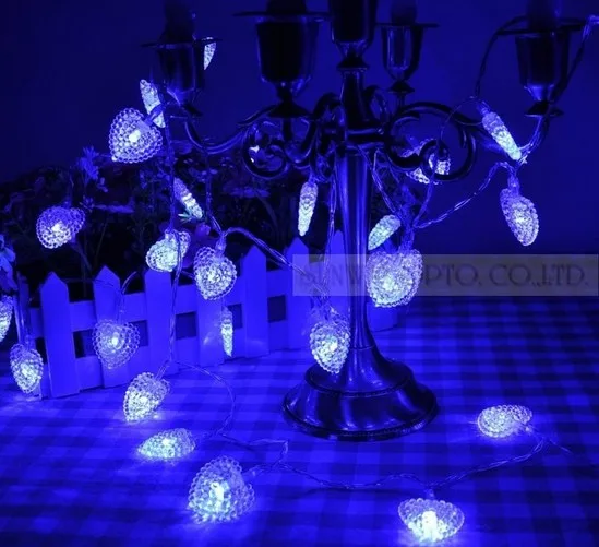 2 м 6.5ft 20 LED на батарейках в форме сердца гирлянды для дома сада вечеринки улицы