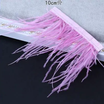 light purple Страусиные перья 10 см длиной DIY Страусиная ткань перо полосы длинные серьги с бахромой с пером материал ухо аксессуары - Цвет: light purple