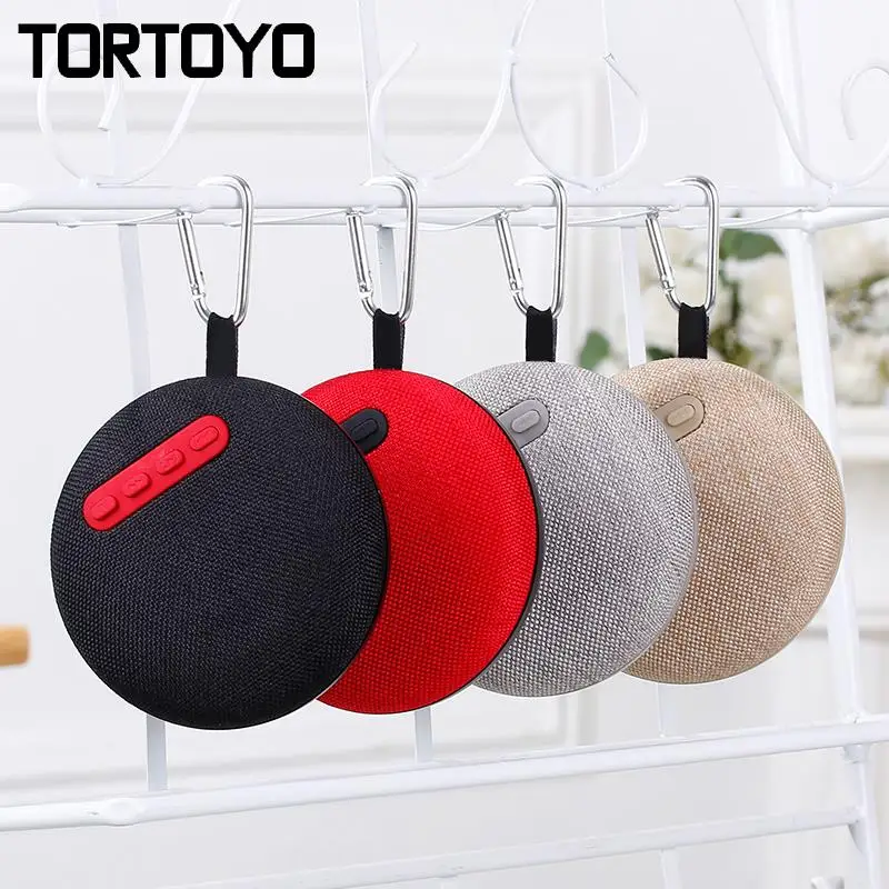 TORTOYO ткани мини Беспроводной Bluetooth Динамик Поддержка FM радио громкой связи TF