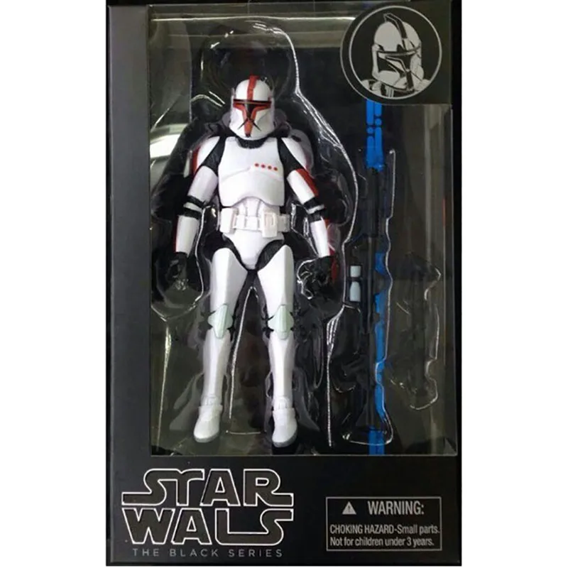 Звездные войны черная серия фигурка Дарт Мол Вейдер фигурка Phasma ПВХ фигурка Коллекционная модель игрушки 17 см - Цвет: L in box