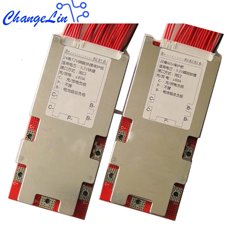 20S 60V 24S 72V Lifepo4 плата защиты литий-железо фосфат BMS PCB PCM 50A 120A 3,2 V пакеты eBike EV 23S 22S 21S 18S 16S