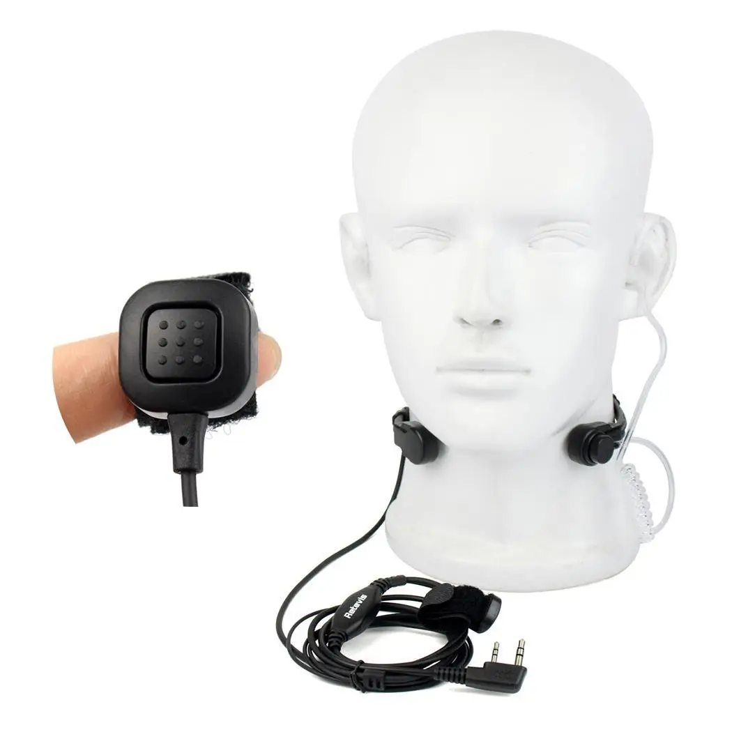 Flexible Throat Walkie Talkie Headset With Remote Microphone For Two Way Radio Elastic Material Earphone | Электроника