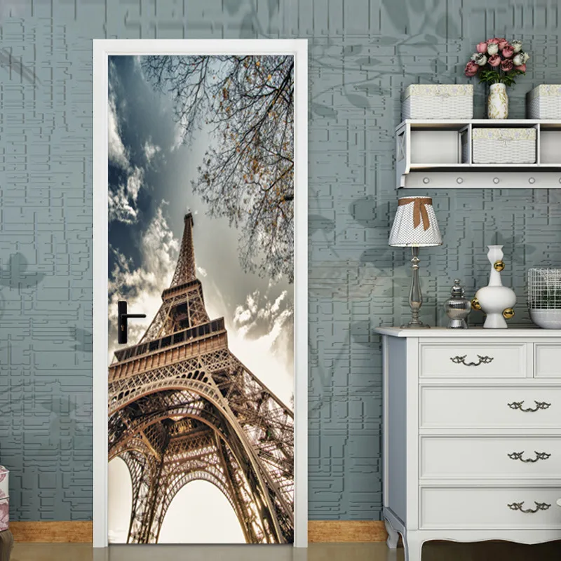 3D наклейка Современная креативная башня Пейзаж фреска обои Гостиная Спальня