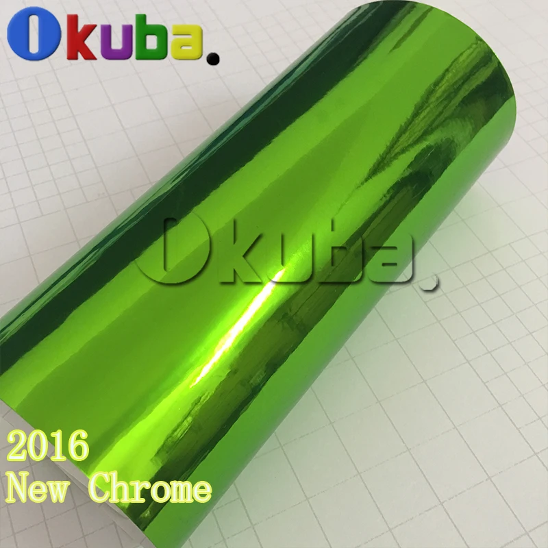 Новое поступление 2016 зеленая хромированная виниловая пленка зеркальная