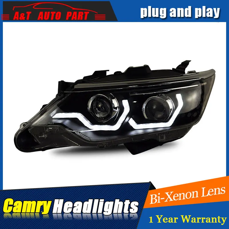 Автомобильный Стайлинг светодиодный головной фонарь для Toyota Camry 2015 2016 2017 drl H7 hid