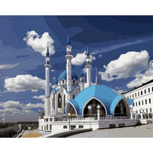 Kul-Sharif Mosque DIY Краска по номерам Акриловая Краска пейзаж краска ing Современная Настенная художественная картина для уникального подарка