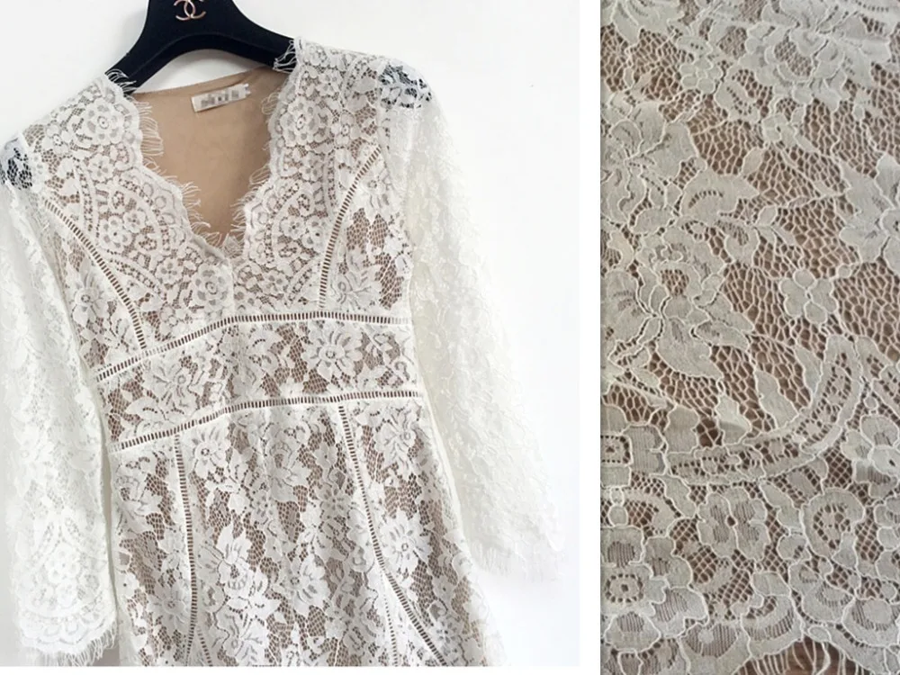 Оптовая цена 150 см цвета слоновой кости Хлопок Белый Проводные Шантильи