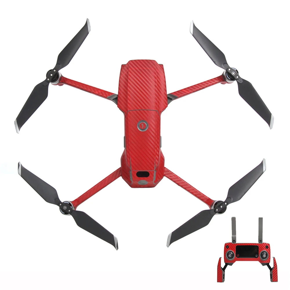 1 компл. 3D углеродное волокно Водонепроницаемый волоконная Кожа Наклейка для DJI Mavic 2 Pro& Zoom Drone корпус РУКА батарея и пульт дистанционного управления