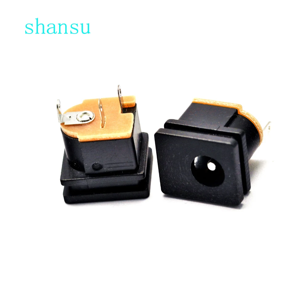 Free shipping 10pcs DC power socket DC-015 5.5*2.1mm Square panel installation DC015 Display 5.5x2.1mm 3 feet | Обустройство дома