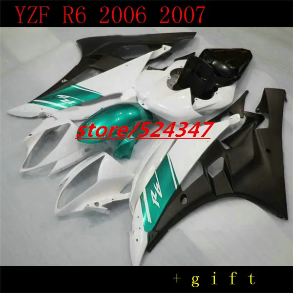 Nn-06 07 YZF R6 Обтекатели Черный Белый Зеленый 2006 YZF600 2007 наборы аксессуары и запчасти