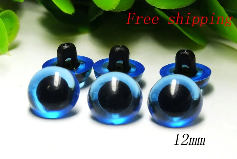 12mm 9 мм/10,5 мм/12 мм Пришивные Акриловые Глаза Медведи Куклы Глаза- blue-30pairs - Цвет: 12mm