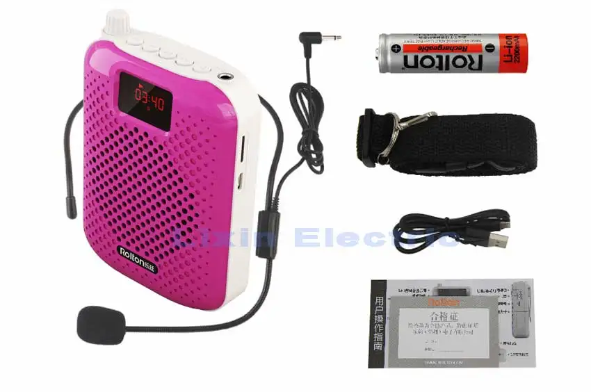 Rolton K500 Bluetooth мегафон портативный голосовой усилитель поясной ремень клип Поддержка Радио TF MP3 для гидов, учителя колонки