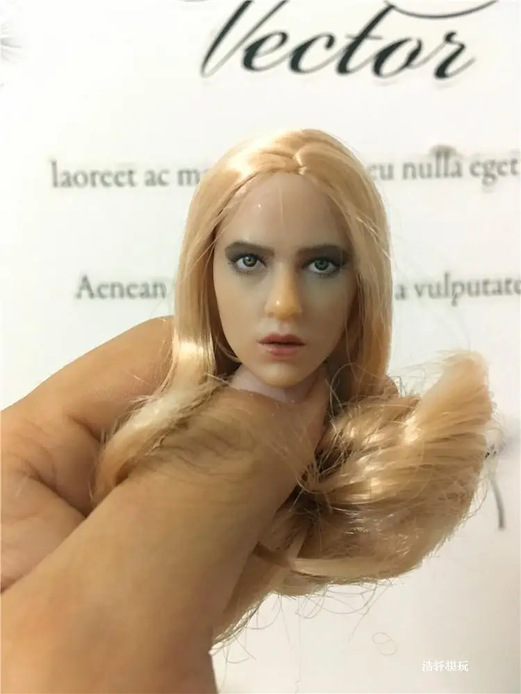 

Custom 1/6 Scale European Blond Hair Girl Head Sculpt for 12inch Action Figure Phicen Tbleague HOTTOY Doll Toys